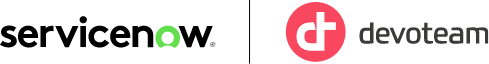 ServiceNow and Devoteam Logo image